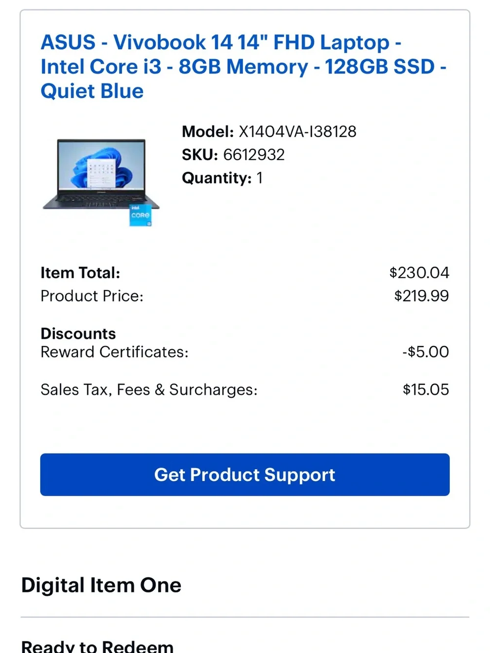 ASUS Vivobook 14 in Quiet Blue finish